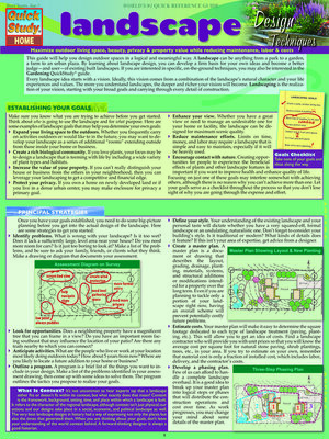 cover image of Landscape Design Techniques